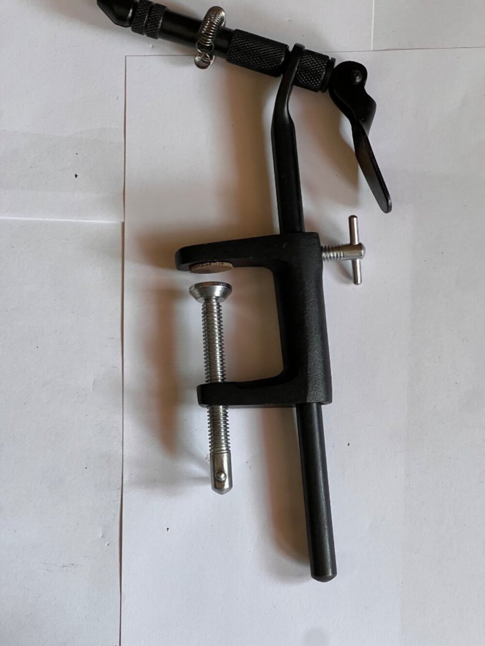 Fly Tying Clamp Vice For Fishing Hooks Adjustable Durable Metal Black Finish - Picture 8 of 8
